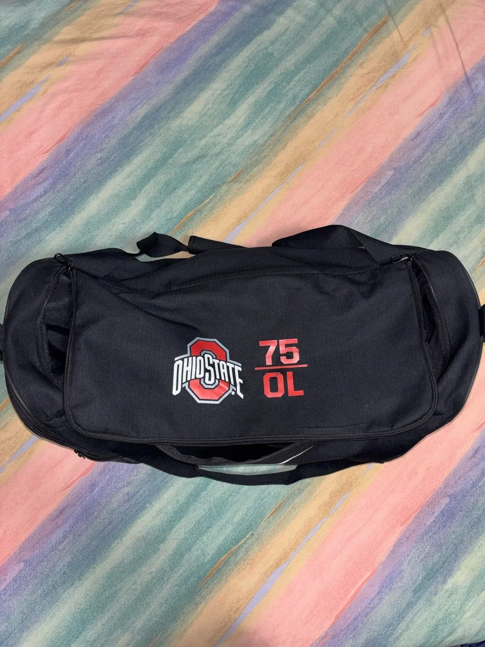 Nike Brasilia 9.0 Duffel Bag LG 95L Travel Gym #75 OL Ohio state buckeyes